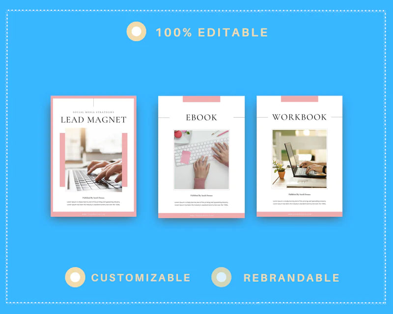 Pink Lead Magnet Template | Lead Magnet Design in Canva | Commercial Use