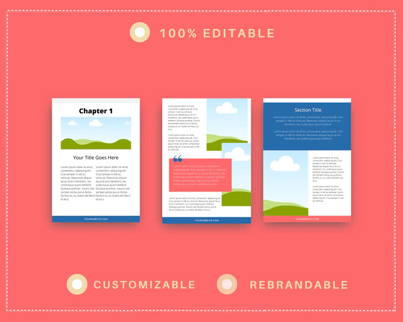 Blue and Red Lead Magnet Template | Lead Magnet Design in Canva | Commercial Use