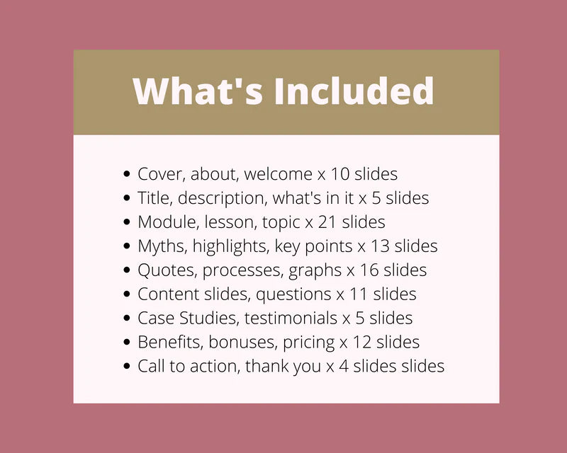 Online course slide deck | Webinar slide deck | Course slides