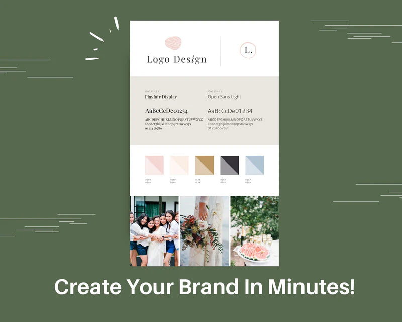 Canva Brand Kit Template | Mini Brand Board Template | Commercial Use