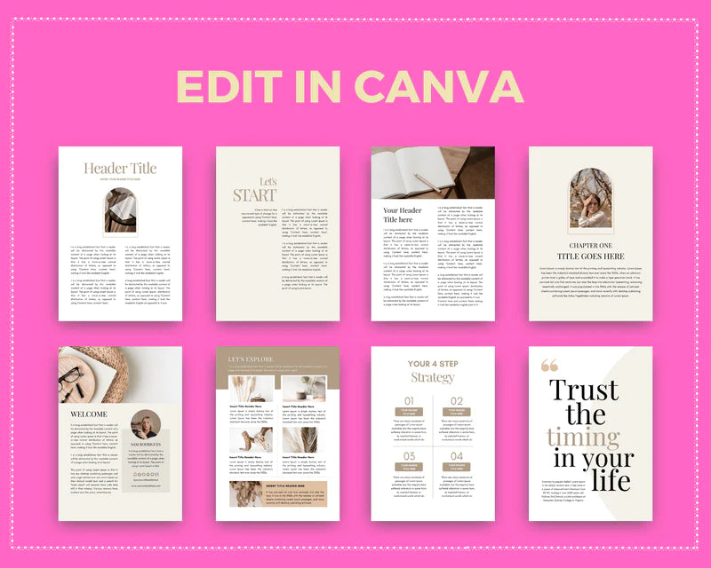 Pastel Lead Magnet Template | Lead Magnet Design in Canva | Commercial Use