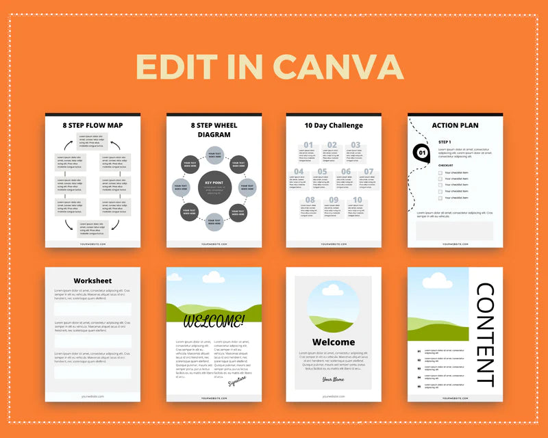 Black and White Lead Magnet Template | Lead Magnet Design in Canva | Commercial Use