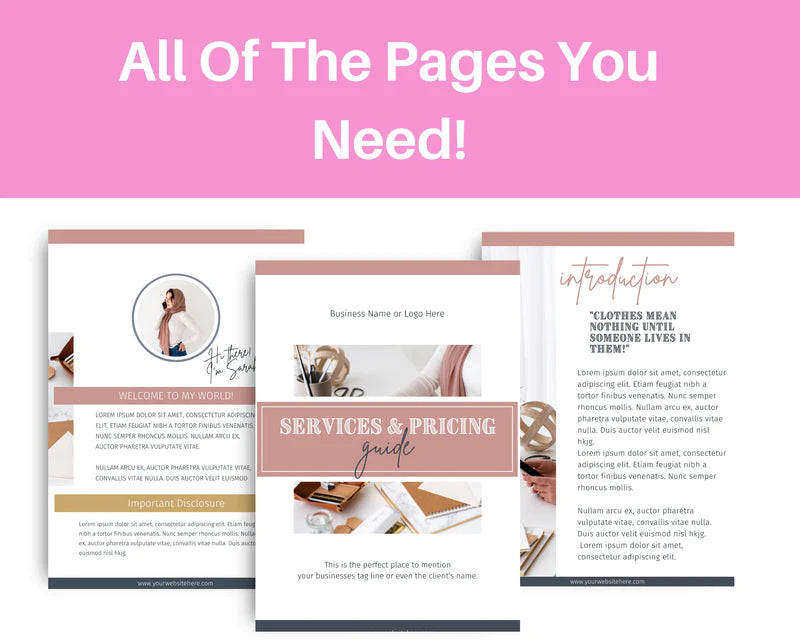 Pricing and Services Template | Canva Template | Coaching Templates | Services Guide
