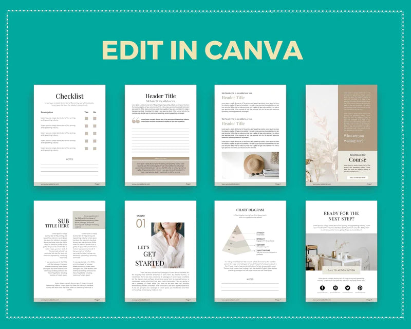 Brown Lead Magnet Template | Lead Magnet Design in Canva | Commercial Use
