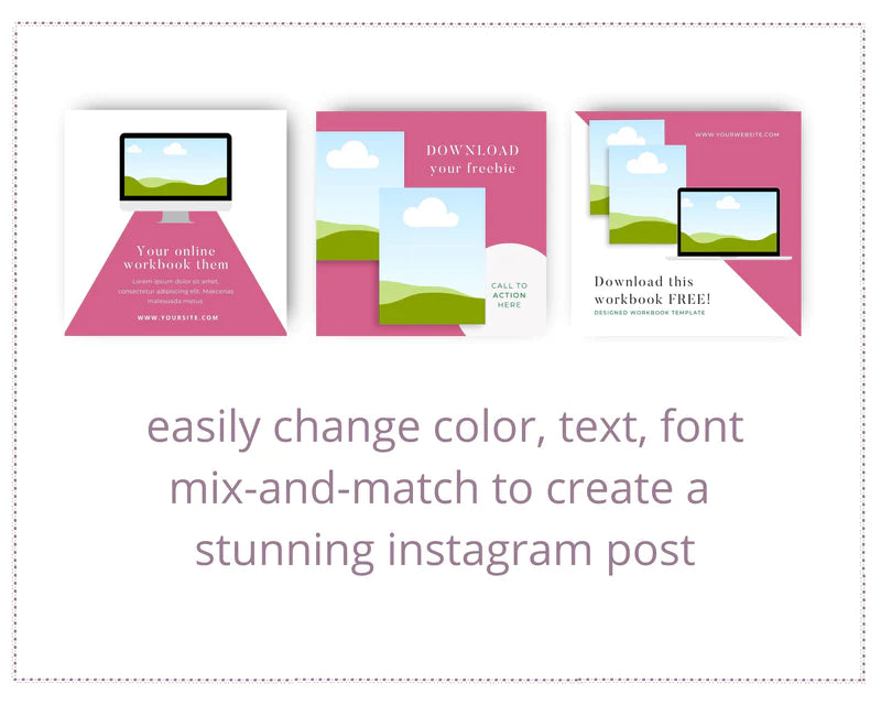 Lead Magnet Instagram Posts | Instagram Branding Kit for Coaches | 50 Instagram Canva Templates | IG Promotion