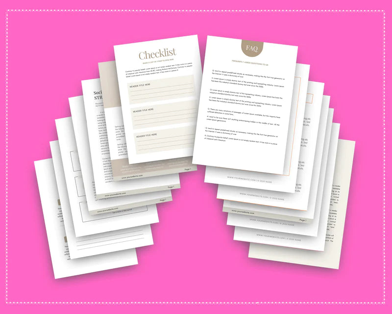 Pastel Lead Magnet Template | Lead Magnet Design in Canva | Commercial Use
