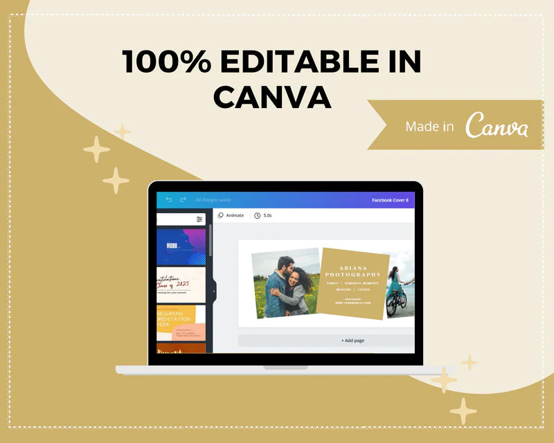 Facebook Timeline Cover Templates, Golden Facebook Banner in Canva