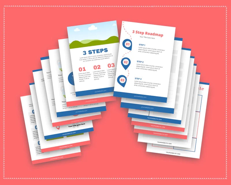 Blue and Red Lead Magnet Template | Lead Magnet Design in Canva | Commercial Use