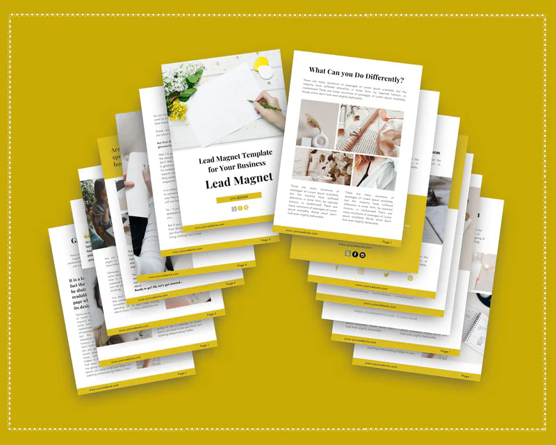 Gold Lead Magnet Template | Lead Magnet Design in Canva | Commercial Use