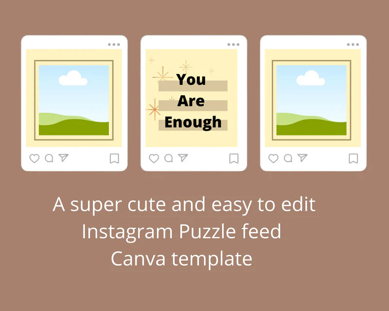 Instagram Puzzle Feed | Instagram Branding Kit | Instagram Layout | IG Grid Canva Templates 15 Posts