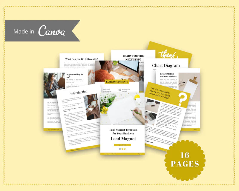 Gold Lead Magnet Template | Lead Magnet Design in Canva | Commercial Use