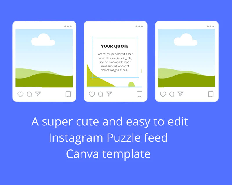 Instagram Puzzle Feed | Instagram Branding Kit | Instagram Layout | IG Grid Canva Templates 15 Posts