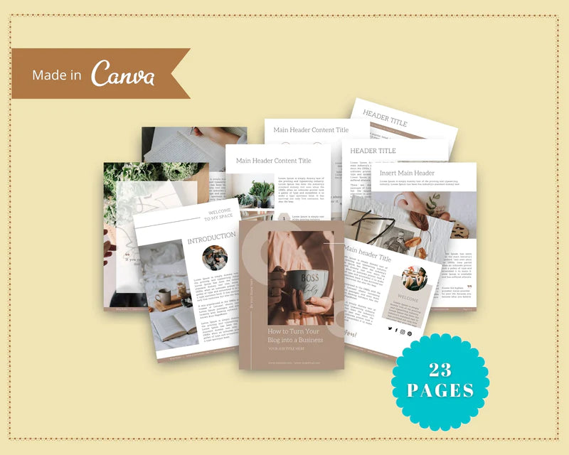 Boho Lead Magnet Template | Lead Magnet Design in Canva | Commercial Use