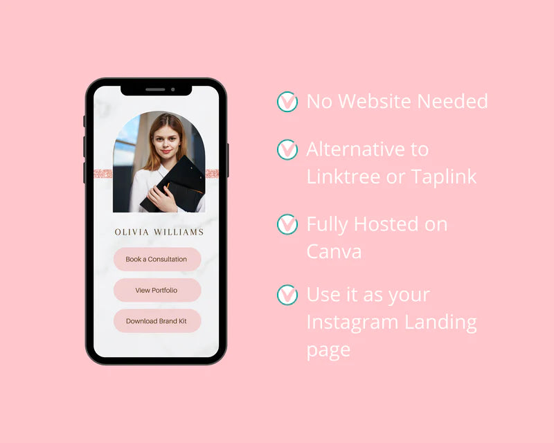 Instagram Link in Bio in Canva | IG Landing Page | Instagram Website | Commercial Use