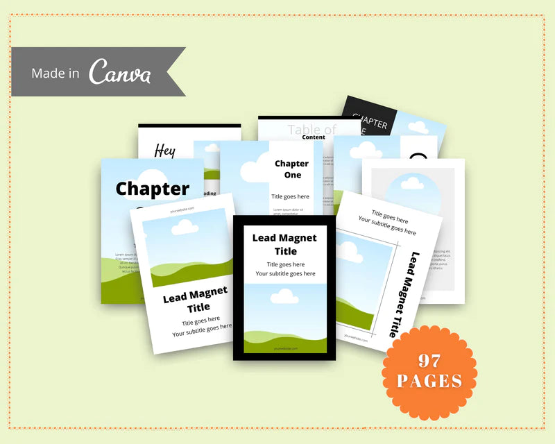 Black and White Lead Magnet Template | Lead Magnet Design in Canva | Commercial Use