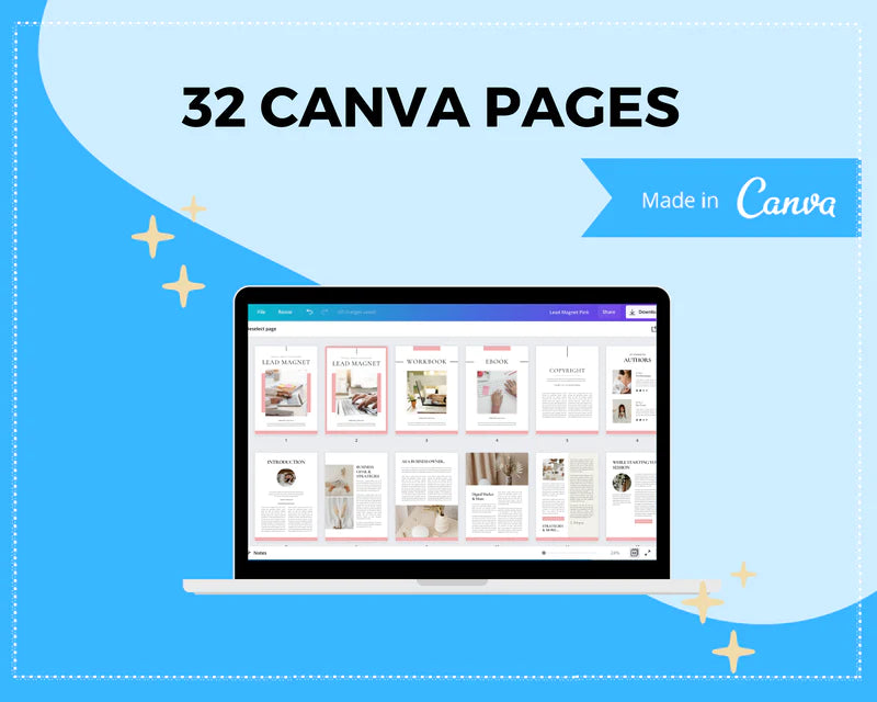 Pink Lead Magnet Template | Lead Magnet Design in Canva | Commercial Use