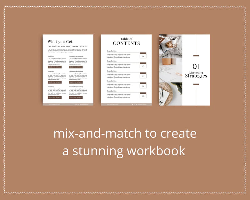 Course Workbook Template, eCourse Workbook, Canva Template, Checklist Template