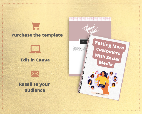 Editable Getting More Customers With Social Media Mini Ebook | Done-for-You Ebook in Canva