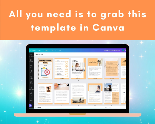 Editable Setting Freedom Goals Ebook | Done-for-You Ebook in Canva