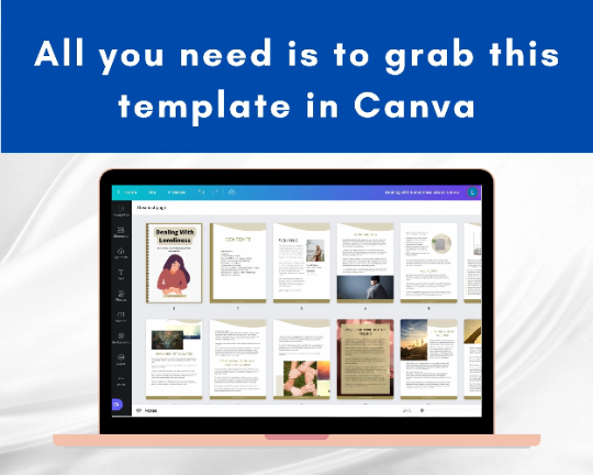 Editable Dealing With Loneliness Mini Ebook | Done-for-You Ebook in Canva