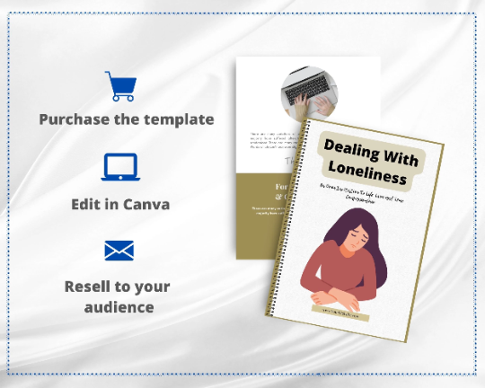 Editable Dealing With Loneliness Mini Ebook | Done-for-You Ebook in Canva