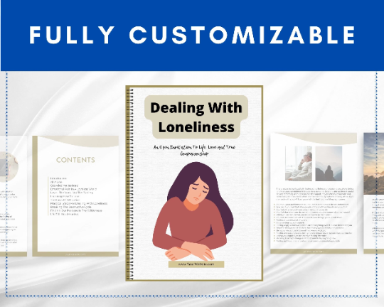 Editable Dealing With Loneliness Mini Ebook | Done-for-You Ebook in Canva