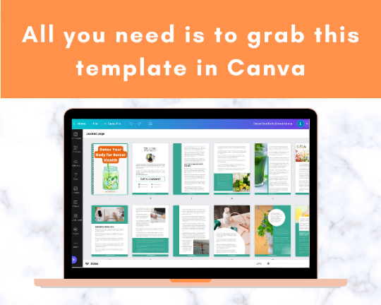 Editable Detox Your Body for Better Health Ebook | Done-for-You Ebook in Canva