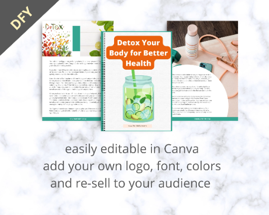 Editable Detox Your Body for Better Health Ebook | Done-for-You Ebook in Canva