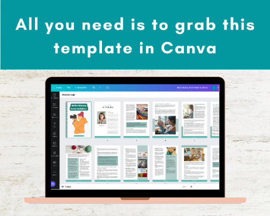 Editable Make Money From Hobbies Ebook | Done-for-You Ebook in Canva