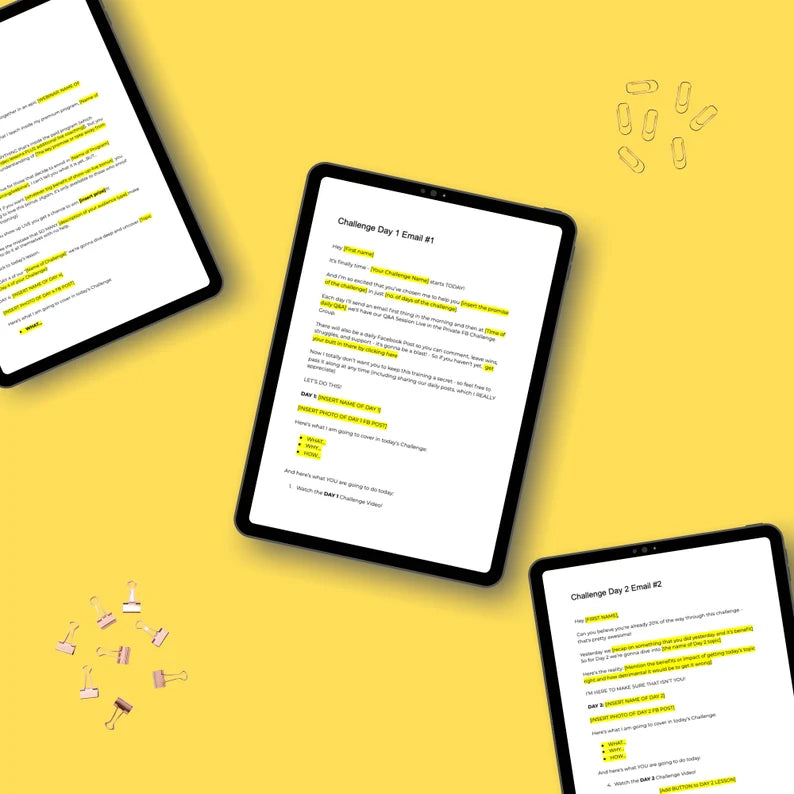 Email Scripts for 5 Day Challenge