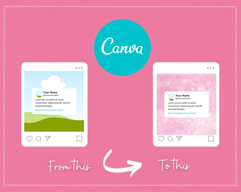 30+ Instagram Engagement Post Templates Canva, Notification Marketing Graphics, IG Branding Kit
