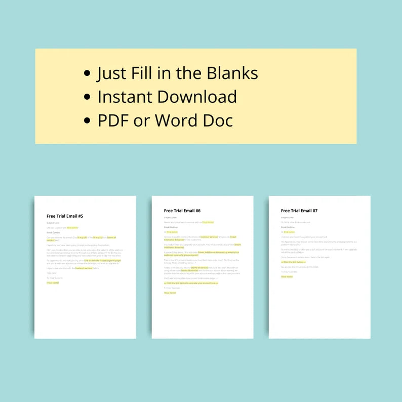 Free Trial Email Sequence | 7 Day Free Trial Membership Email Sequence