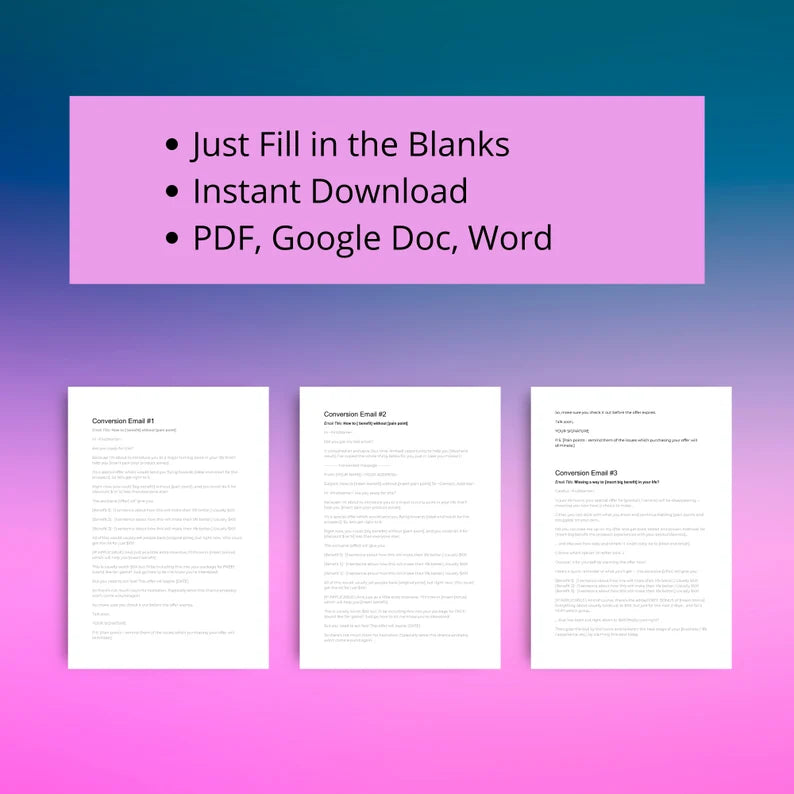 Conversion Email Sequence