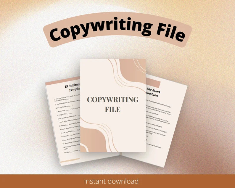 Fill In The Blank Headline and Subheadline Templates | Bullet Point Templates | Copywriting File