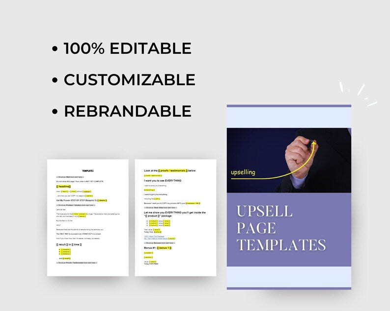 Upsell Page Templates | Done for You Template