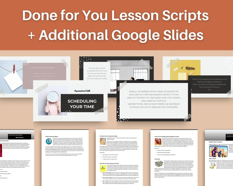 Done for You Online Course | Organizational Skills | Administrative Course in a Box | 12 Lessons