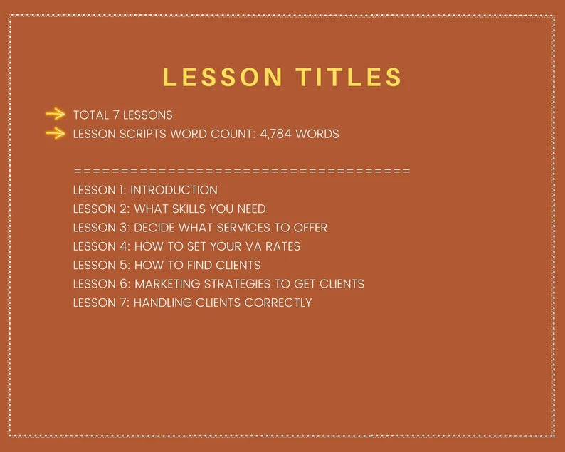 Done for You Online Course | Becoming Virtual Assistant | Professional Course in a Box | 7 Lessons