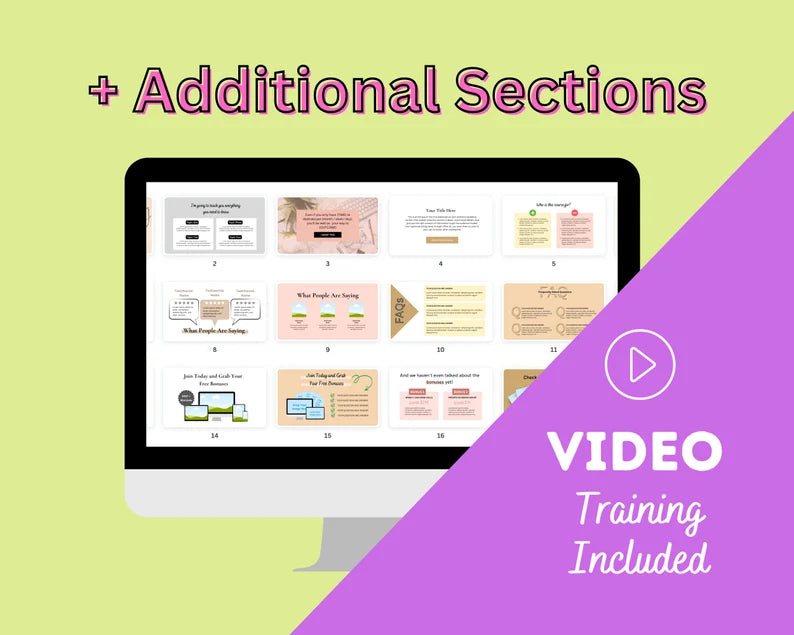 MINI OFFER Sales Page Template in Canva, Free Canva Page Hosting