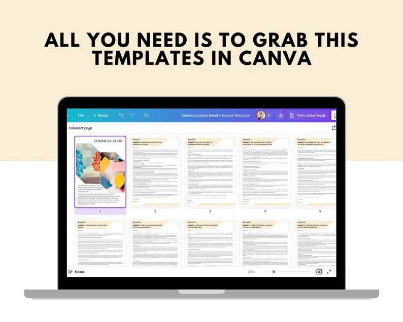 Email eCourse Template | Newsletter Template | Editable Communication Emails