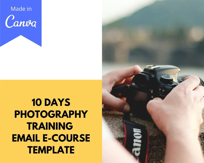 Email eCourse Template | Newsletter Template | Editable Photography Training