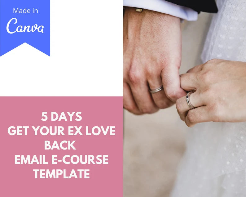 Email eCourse Template | Newsletter Template | Editable Get Your Ex Love Back