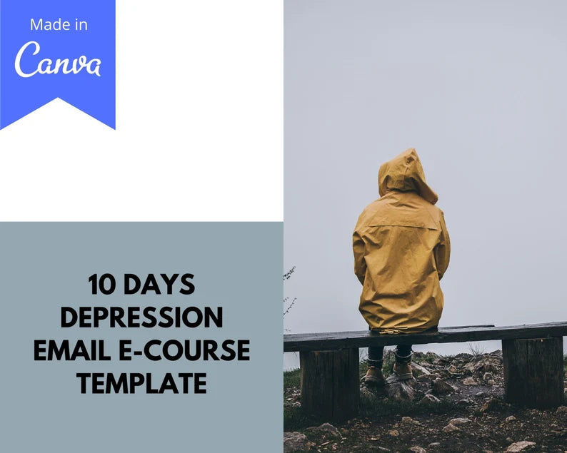 Email eCourse Template | Newsletter Template | Editable Depression Emails
