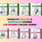 BUNDLE of 19 Wellness and Spirituality Courses | Lessons in Google Docs | Done for You Canva Slides