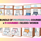 BUNDLE of 11 Professional Courses | Lessons in Google Docs | Done for You Canva Slides