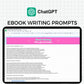 Ebook Writing Chat GPT Prompts