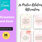 Relationship Affirmations Card Deck | Editable 26 Card Deck in Canva | Commercial Use
