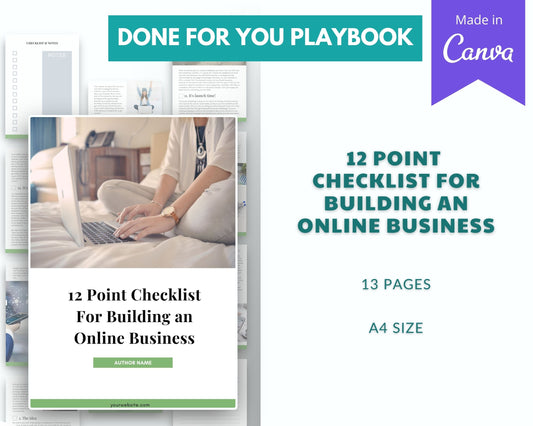 Done-for-You Mini 12 Point Checklist For Building Online Business