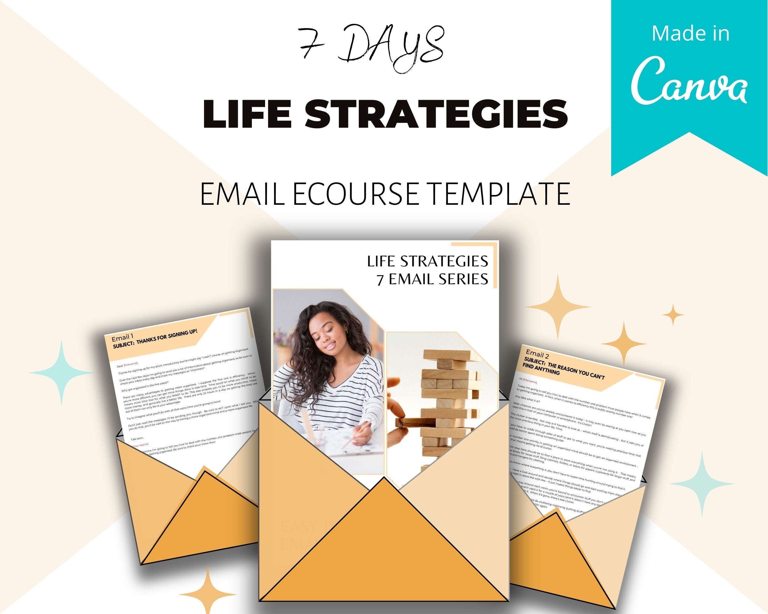 Life Strategies Emails | Email eCourse Template | Newsletter Template