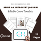 Editable Being an Introvert Journal in Canva | Commercial Use