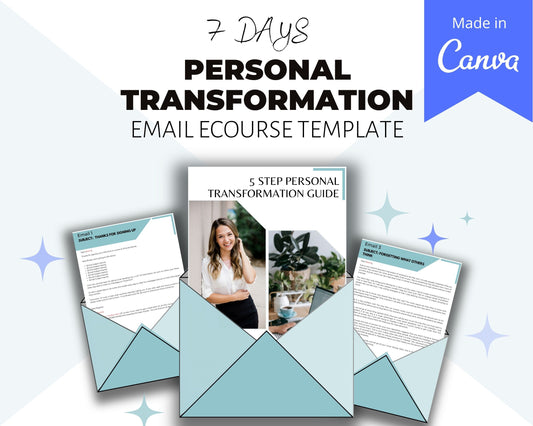 Editable 5 Step Personal Transformation Guide | Rebrandable Done-for-You eCourse